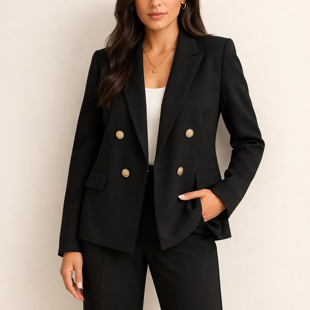Anne Klein Black Blazer Size M Career Jacket NWT Retails for $149 - Picture 1 of 8